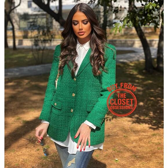 ZARA BLOGGER FAVE!!! Blazer with Contrast Buttons NWT - Picture 1 of 16